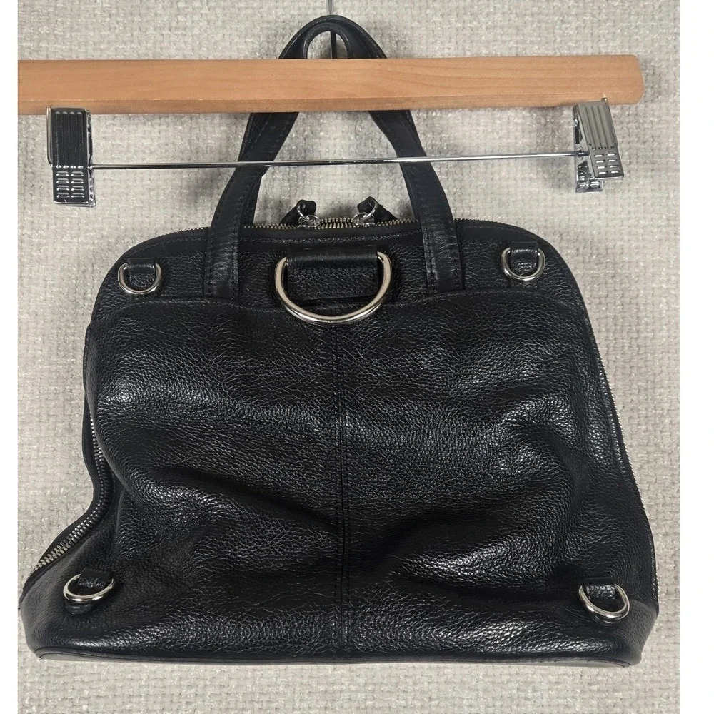 Brighton Black‎ Pebble Leather Studded Satchel Handbag Heart Charm No Straps